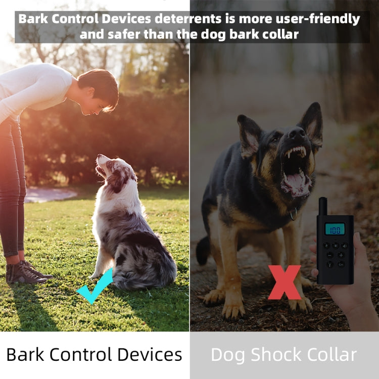Outdoor Powerful Ultrasonic Bark Stopper Dog Training Device - Black