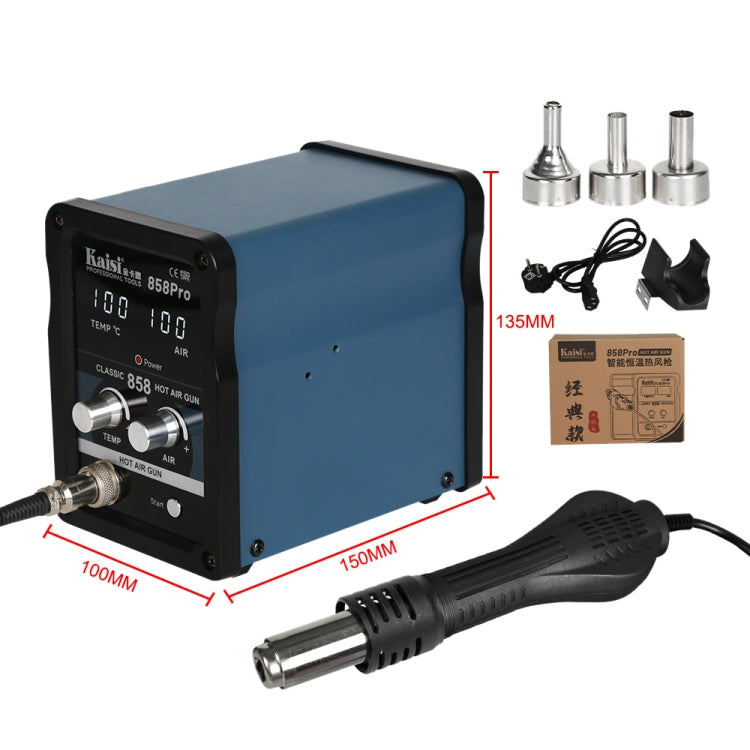 Kaisi 858Pro Smart Sleep Lead-free Digital Display Hot Air Gun Desoldering Station, Plug:US Plug