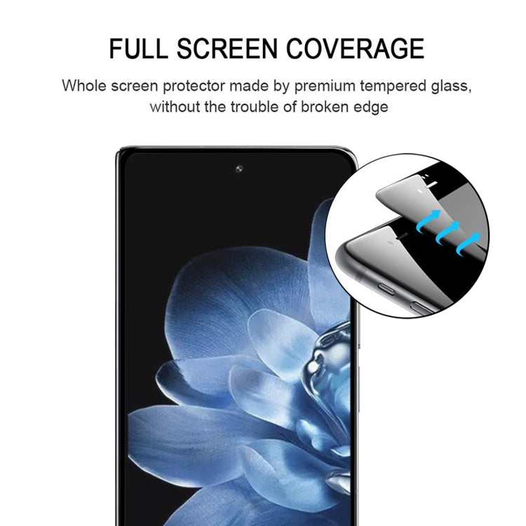 For Xiaomi Mix Fold 4 Full Glue Full Cover Screen Protector Tempered Glass Film - Black