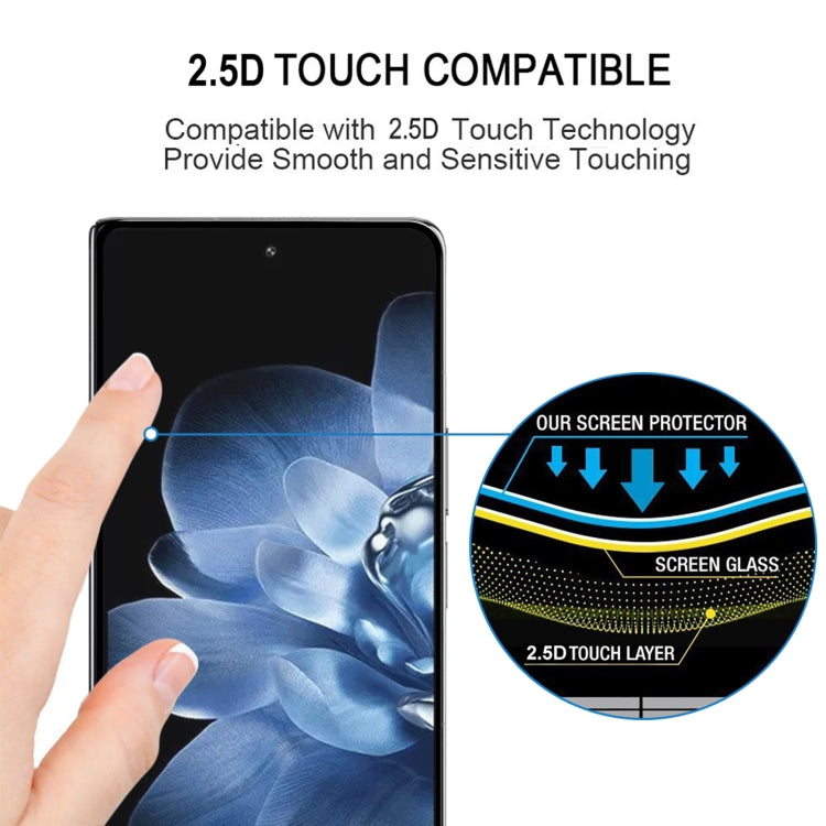 For Xiaomi Mix Fold 4 Full Glue Full Cover Screen Protector Tempered Glass Film - Black