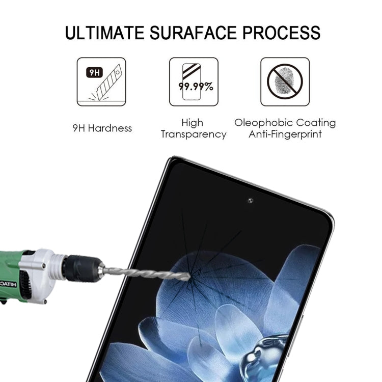 For Xiaomi Mix Fold 4 25pcs Full Glue Full Cover Screen Protector Tempered Glass Film - Black