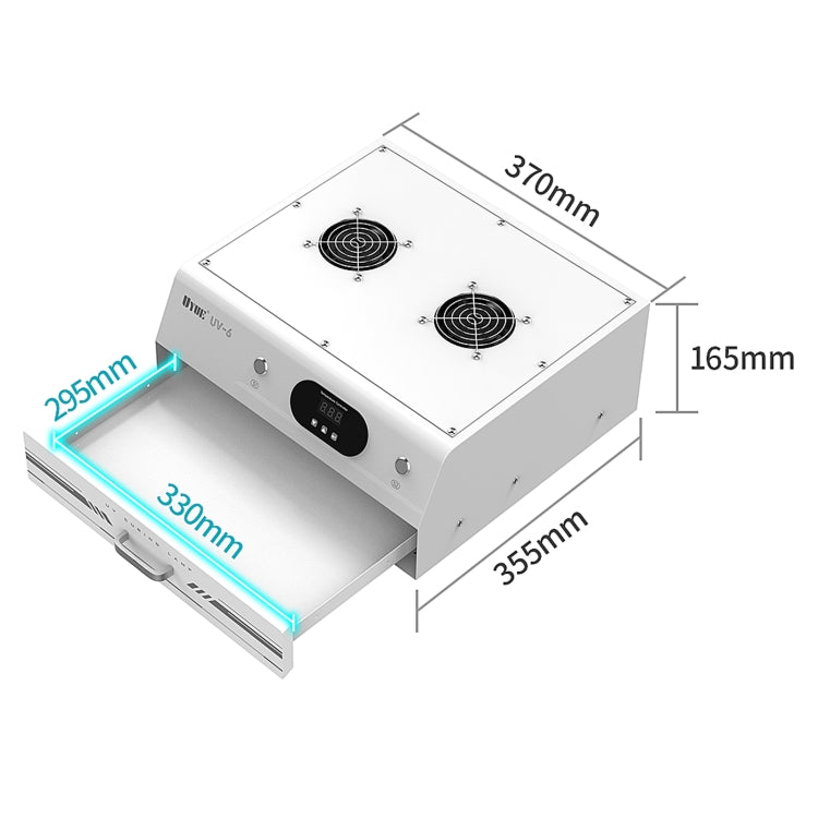 Uyue UV-6 15 inch Double Timing Intelligent Curing Lamp Mechanic for Phone / Pad  - EU Plug
