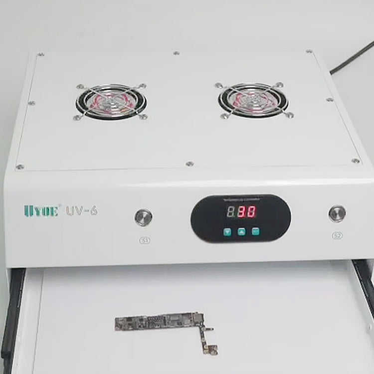 Uyue UV-6 15 inch Double Timing Intelligent Curing Lamp Mechanic for Phone / Pad  - EU Plug