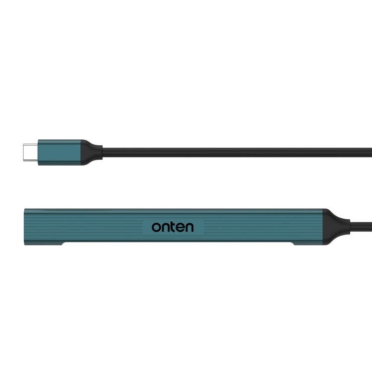 Onten UC972C 7 in 1 USB-C / Type-C to USB3.0 + USB2.0x2 + Type-Cx4 HUB Docking Station - Pine Green