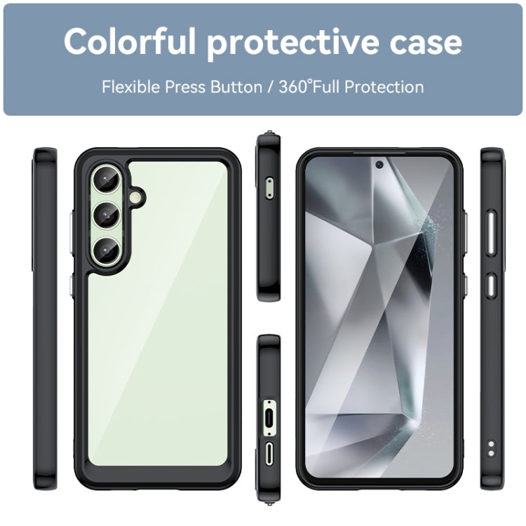 For Samsung Galaxy S24 FE 5G Colorful Series Acrylic Hybrid TPU Phone Case