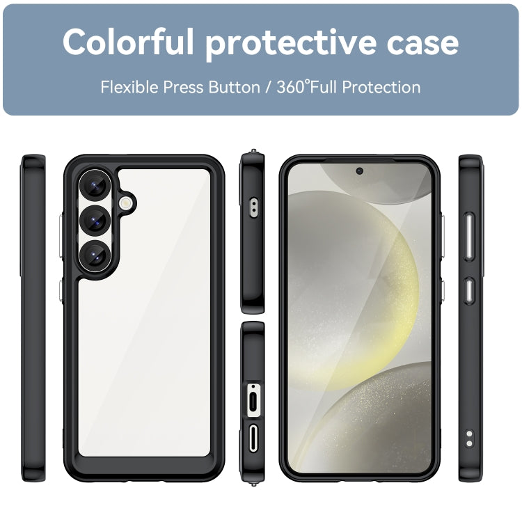 For Samsung Galaxy S25 5G Colorful Series Acrylic Hybrid TPU Phone Case