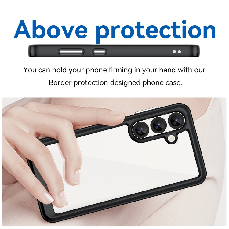 For Samsung Galaxy S25 5G Colorful Series Acrylic Hybrid TPU Phone Case