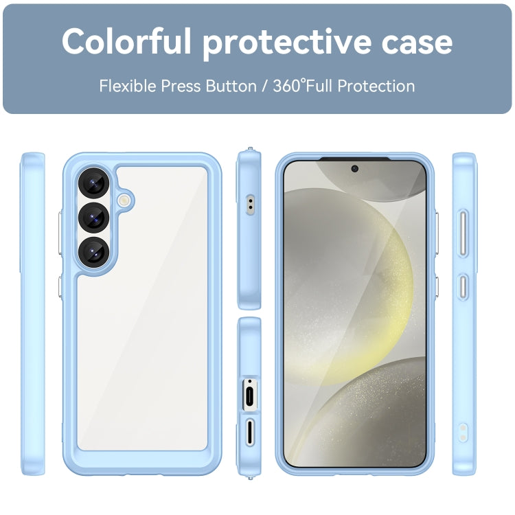 For Samsung Galaxy S25 5G Colorful Series Acrylic Hybrid TPU Phone Case