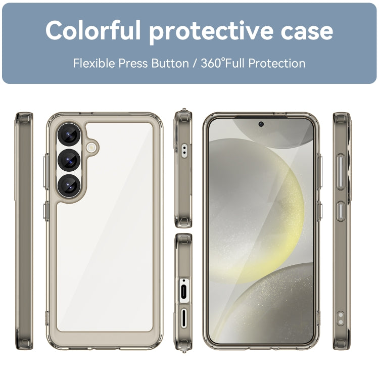 For Samsung Galaxy S25 5G Colorful Series Acrylic Hybrid TPU Phone Case