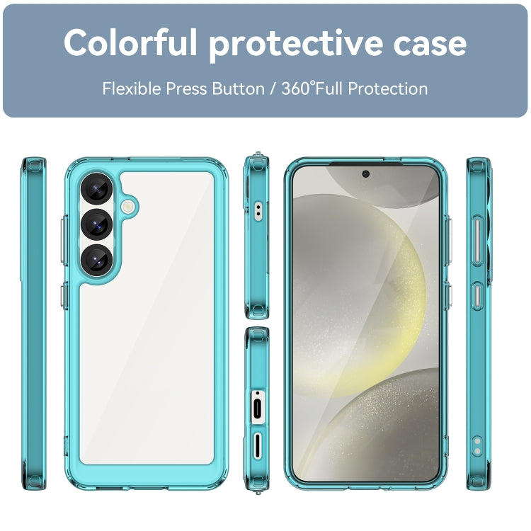 For Samsung Galaxy S25 5G Colorful Series Acrylic Hybrid TPU Phone Case