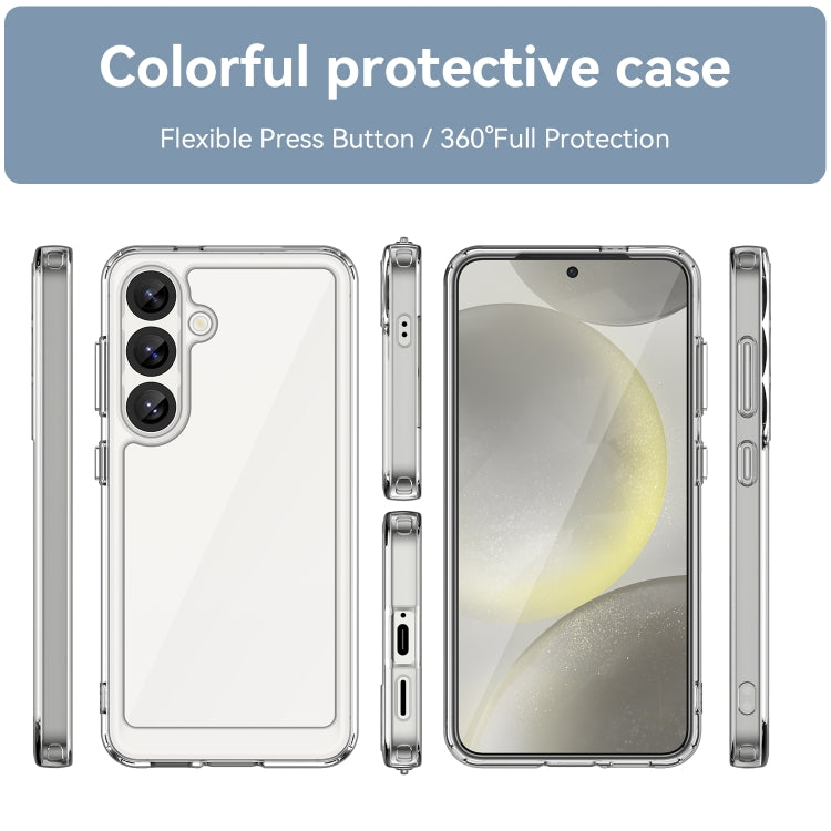 For Samsung Galaxy S25 5G Colorful Series Acrylic Hybrid TPU Phone Case