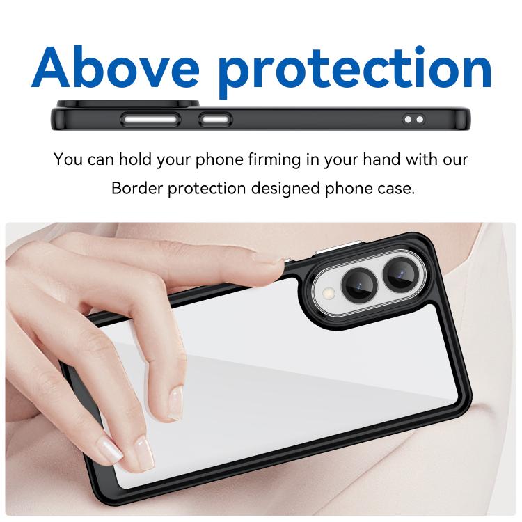 For Samsung Galaxy S25 Edge 5G Colorful Series Acrylic Hybrid TPU Phone Case