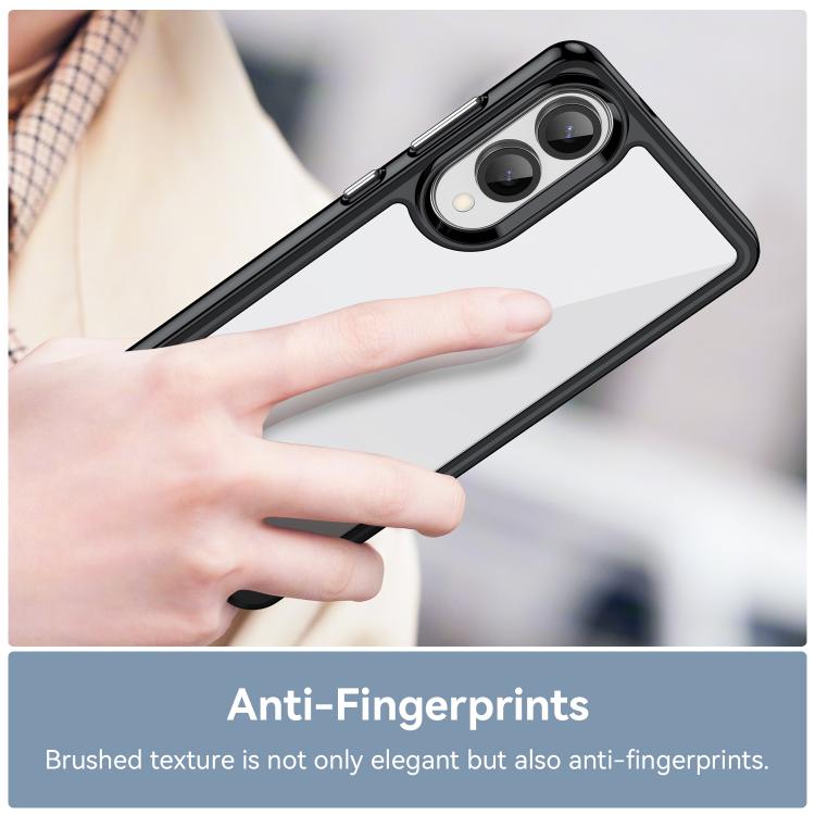 For Samsung Galaxy S25 Edge 5G Colorful Series Acrylic Hybrid TPU Phone Case