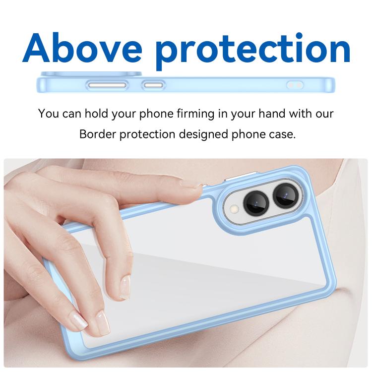 For Samsung Galaxy S25 Edge 5G Colorful Series Acrylic Hybrid TPU Phone Case