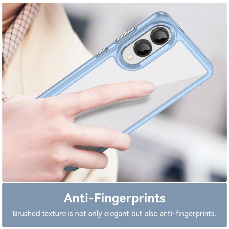 For Samsung Galaxy S25 Edge 5G Colorful Series Acrylic Hybrid TPU Phone Case