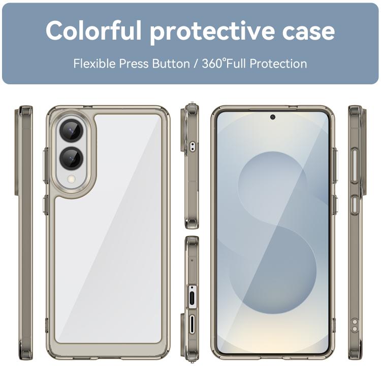 For Samsung Galaxy S25 Edge 5G Colorful Series Acrylic Hybrid TPU Phone Case