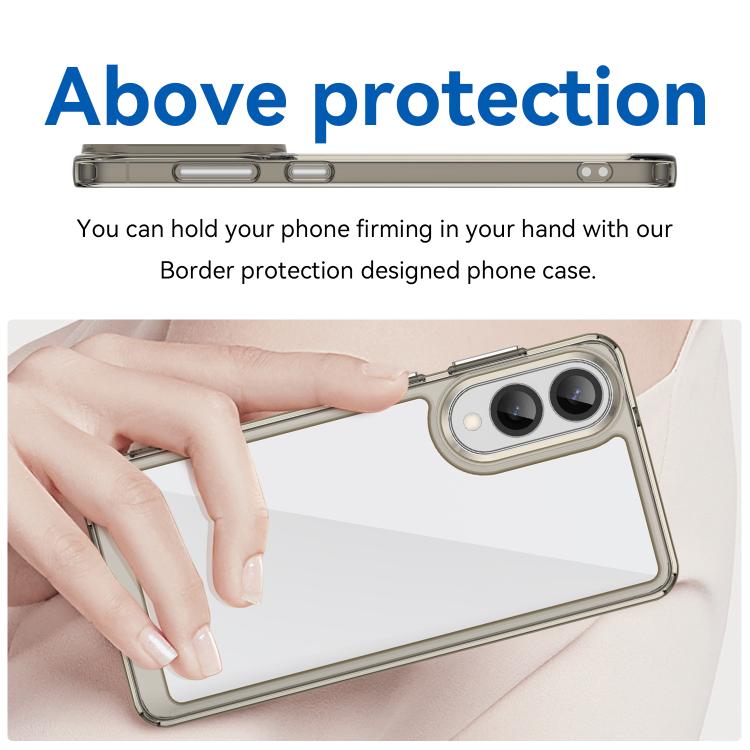 For Samsung Galaxy S25 Edge 5G Colorful Series Acrylic Hybrid TPU Phone Case