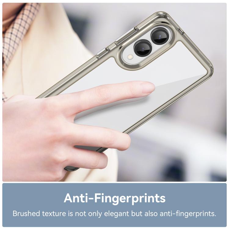For Samsung Galaxy S25 Edge 5G Colorful Series Acrylic Hybrid TPU Phone Case