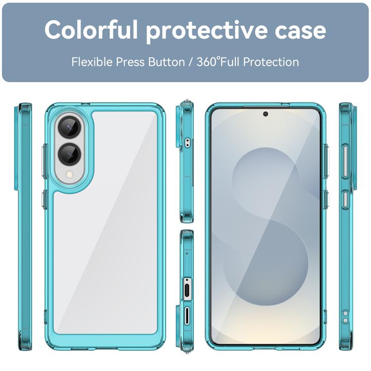 For Samsung Galaxy S25 Edge 5G Colorful Series Acrylic Hybrid TPU Phone Case