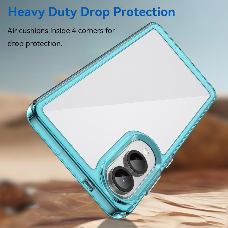 For Samsung Galaxy S25 Edge 5G Colorful Series Acrylic Hybrid TPU Phone Case
