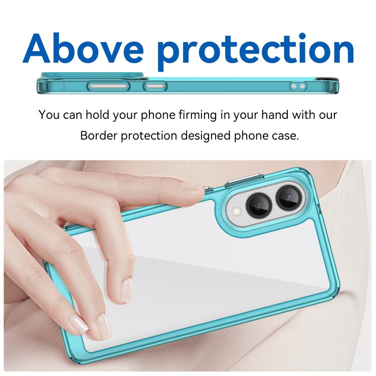 For Samsung Galaxy S25 Edge 5G Colorful Series Acrylic Hybrid TPU Phone Case
