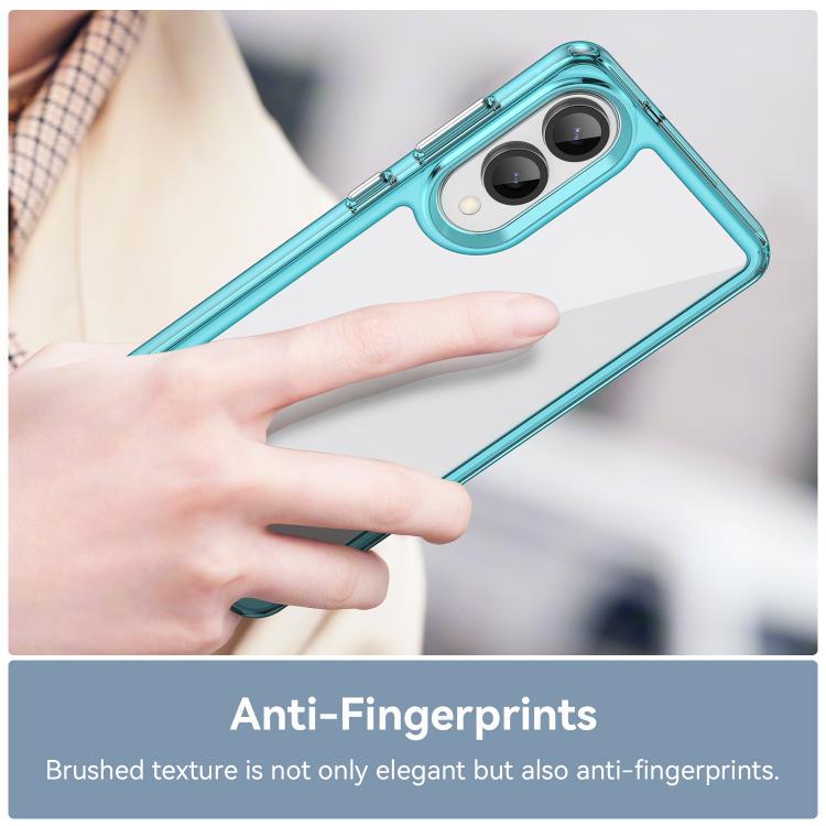 For Samsung Galaxy S25 Edge 5G Colorful Series Acrylic Hybrid TPU Phone Case