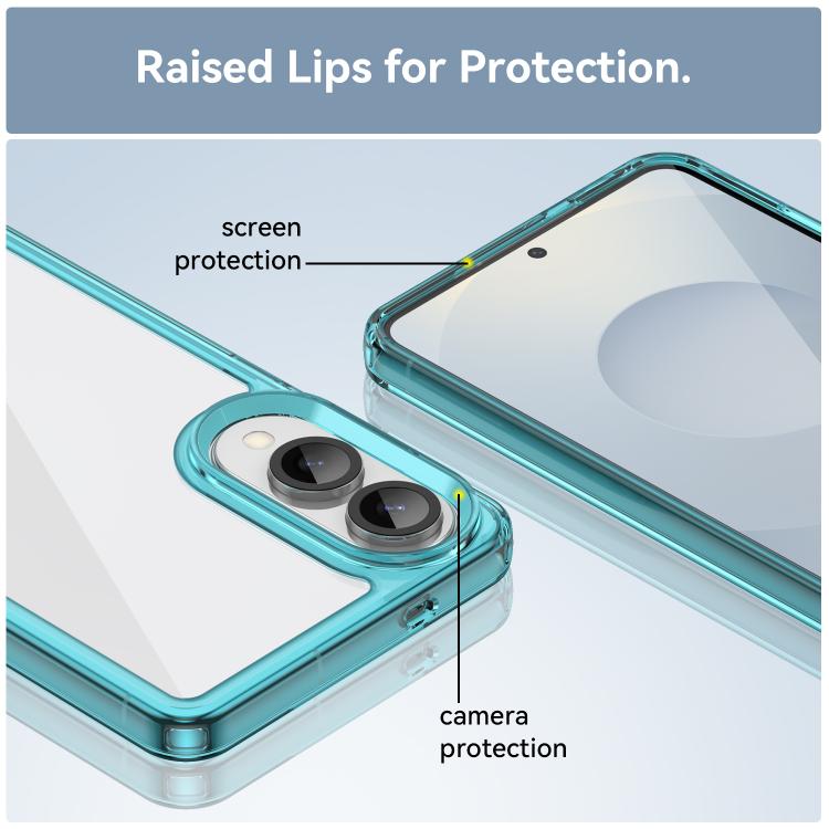 For Samsung Galaxy S25 Edge 5G Colorful Series Acrylic Hybrid TPU Phone Case