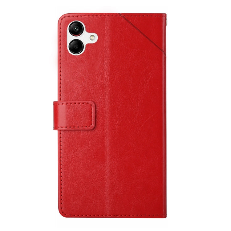 For Samsung Galaxy A06 4G Y-shaped Pattern Flip Leather Phone Case