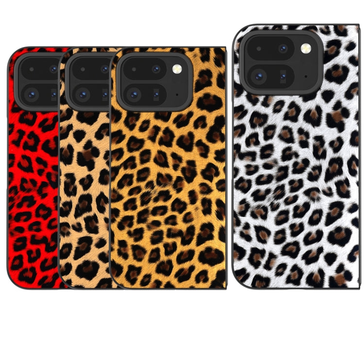 For Google Pixel 9 Pro Fold Black Frame Leopard Full Coverage Phone Case