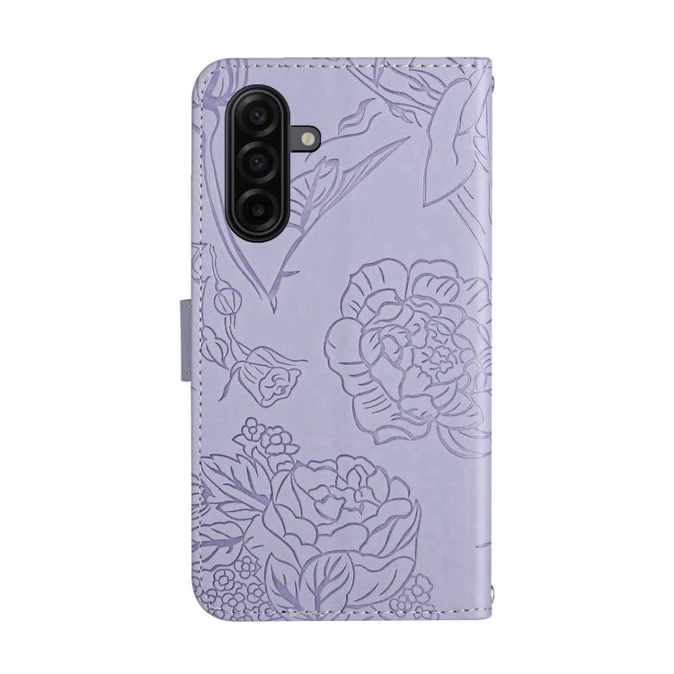 For Samsung Galaxy A57 5G Skin Feel Butterfly Embossed Flip Leather Phone Case