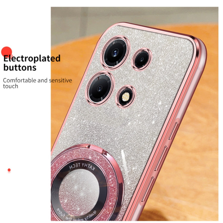 For Infinix Note 30 VIP Plated Gradient Glitter Round Holder TPU Phone Case