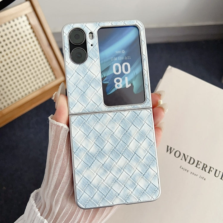 For OPPO Find N2 Flip Colorful Woven Pattern Full Coverage Phone Case