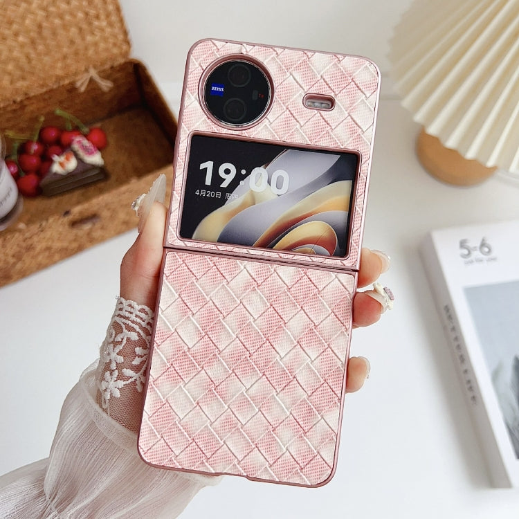 For vivo X Flip Colorful Woven Pattern Full Coverage Phone Case