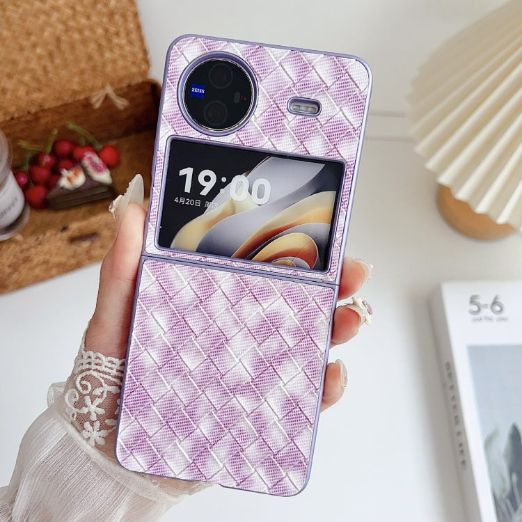 For vivo X Flip Colorful Woven Pattern Full Coverage Phone Case
