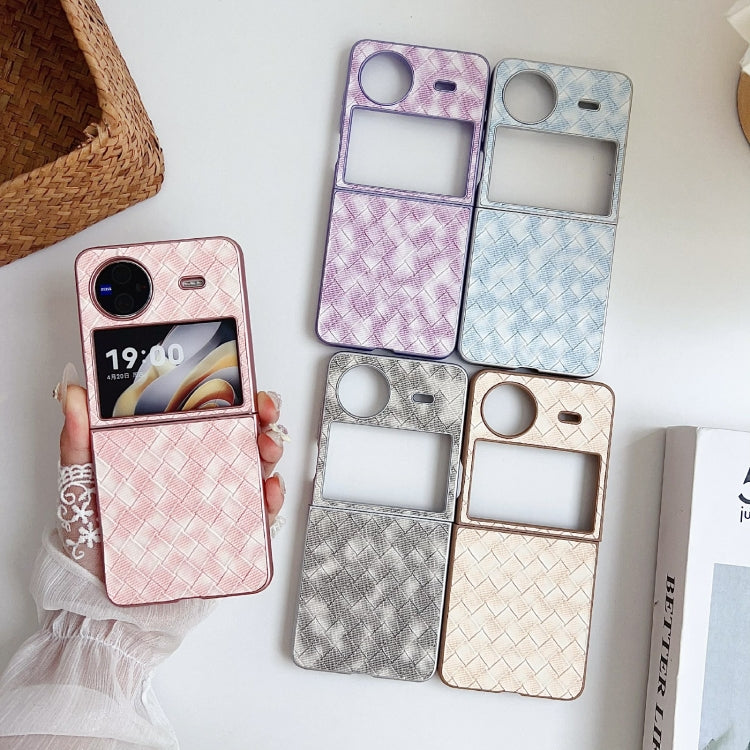 For vivo X Flip Colorful Woven Pattern Full Coverage Phone Case