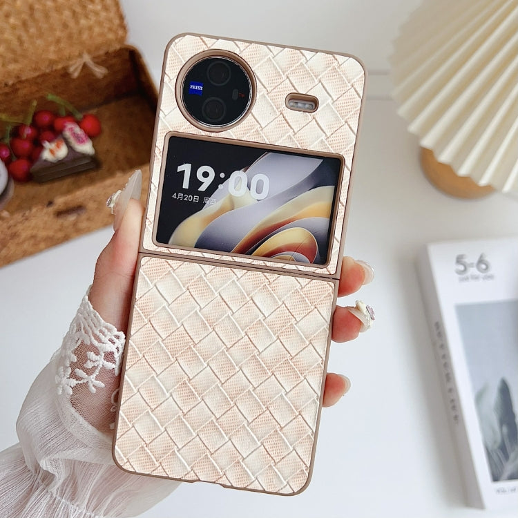 For vivo X Flip Colorful Woven Pattern Full Coverage Phone Case