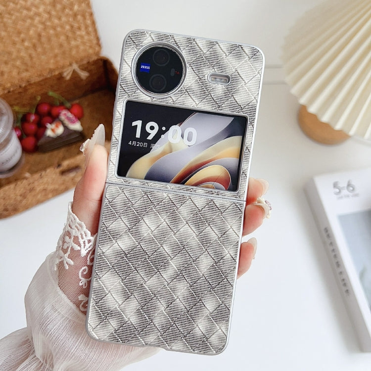 For vivo X Flip Colorful Woven Pattern Full Coverage Phone Case
