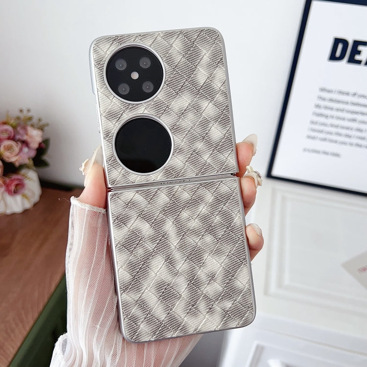 For Huawei P50 Pocket Colorful Woven Pattern Full Coverage Phone Case