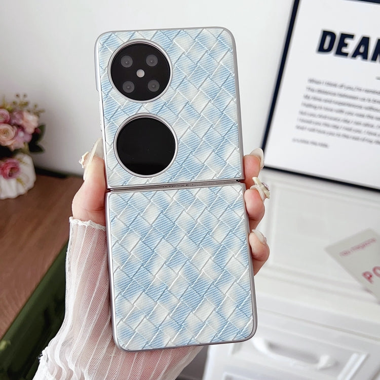 For Huawei P50 Pocket Colorful Woven Pattern Full Coverage Phone Case