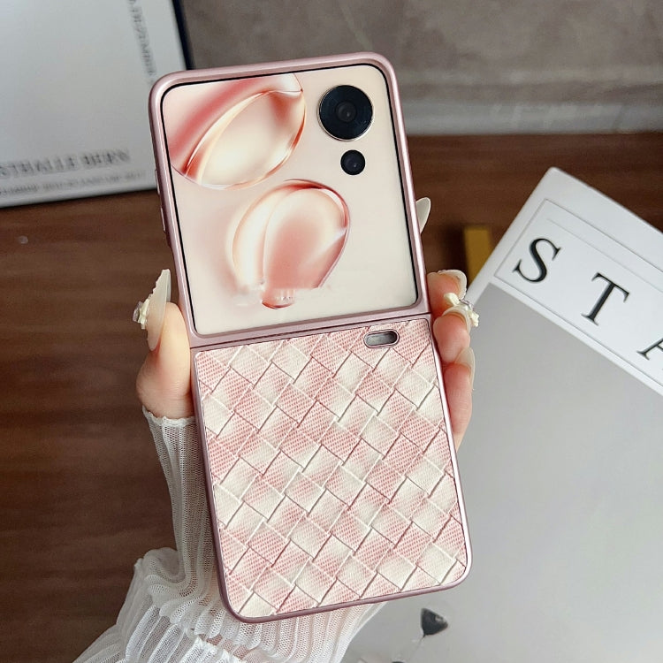 For Honor Magic V Flip Colorful Woven Pattern Full Coverage Phone Case