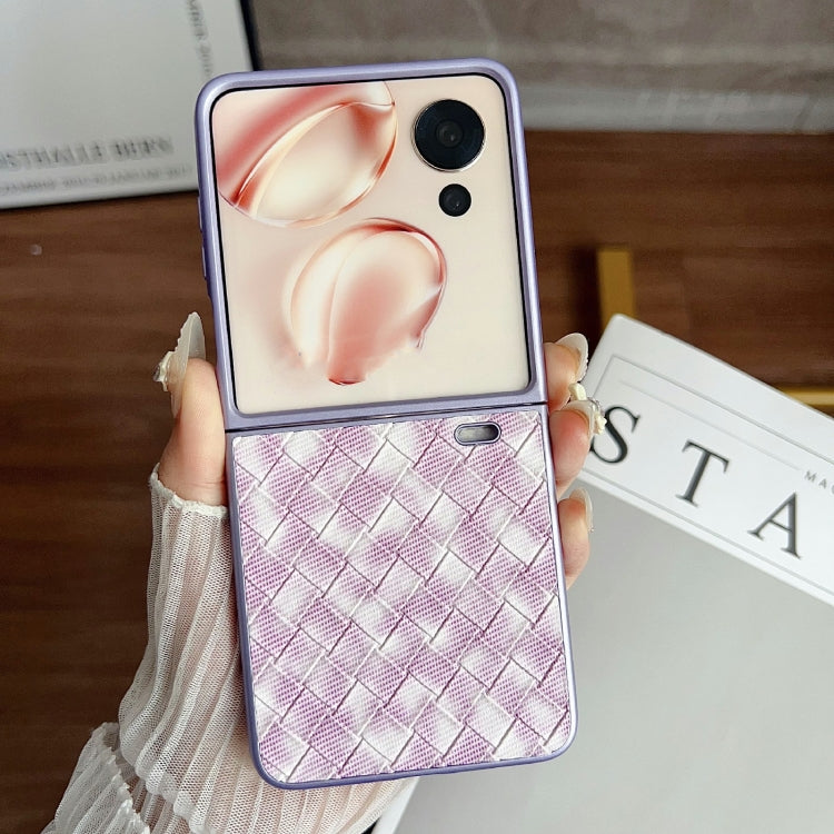 For Honor Magic V Flip Colorful Woven Pattern Full Coverage Phone Case