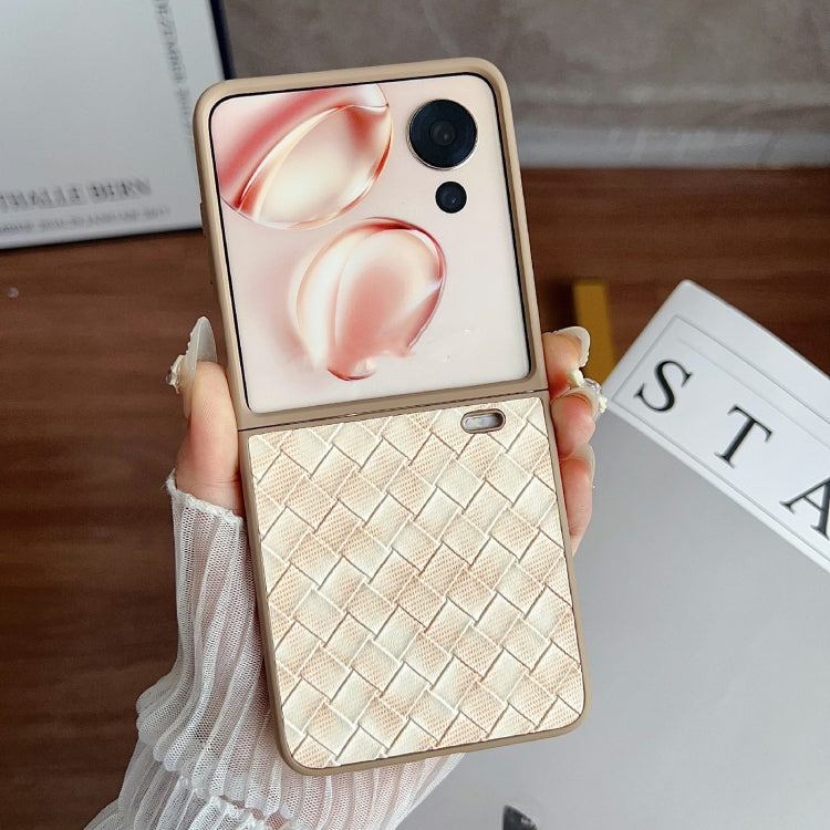 For Honor Magic V Flip Colorful Woven Pattern Full Coverage Phone Case