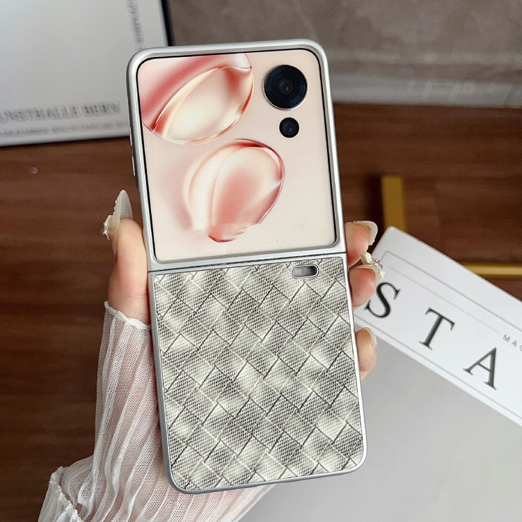 For Honor Magic V Flip Colorful Woven Pattern Full Coverage Phone Case