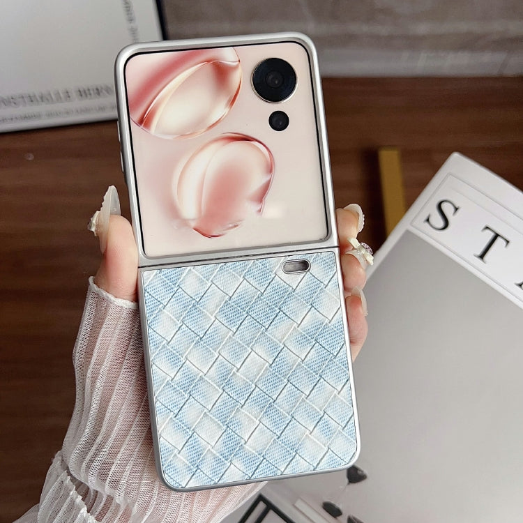 For Honor Magic V Flip Colorful Woven Pattern Full Coverage Phone Case