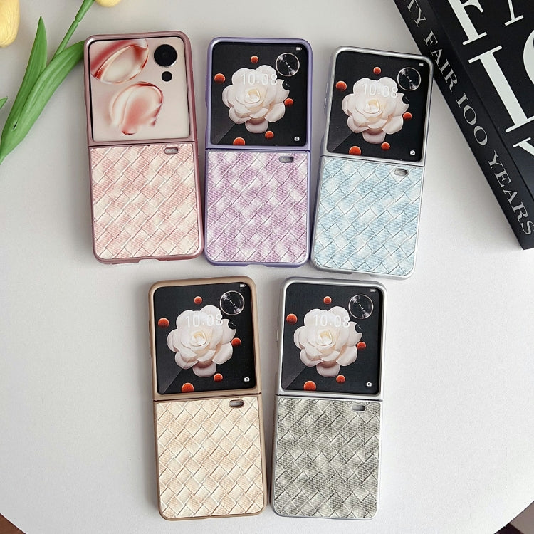 For Honor Magic V Flip Colorful Woven Pattern Full Coverage Phone Case