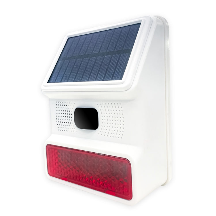PE-523 Solar Powered Wireless Sound and Light Strobe Siren - White