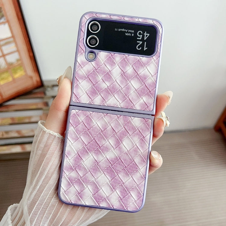 For Samsung Galaxy Z Flip4 5G Colorful Woven Pattern Full Coverage Phone Case