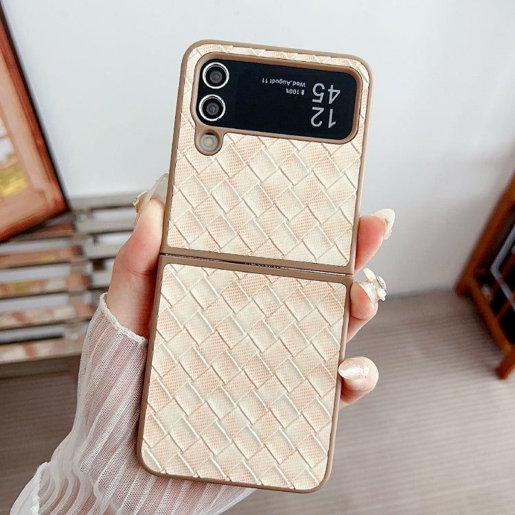 For Samsung Galaxy Z Flip4 5G Colorful Woven Pattern Full Coverage Phone Case