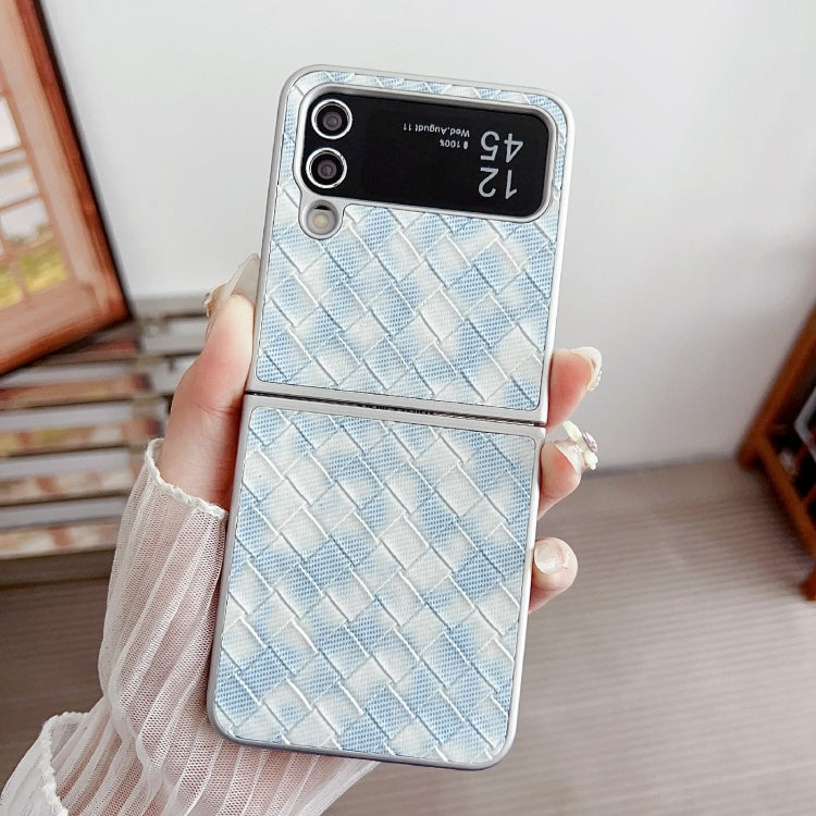 For Samsung Galaxy Z Flip4 5G Colorful Woven Pattern Full Coverage Phone Case
