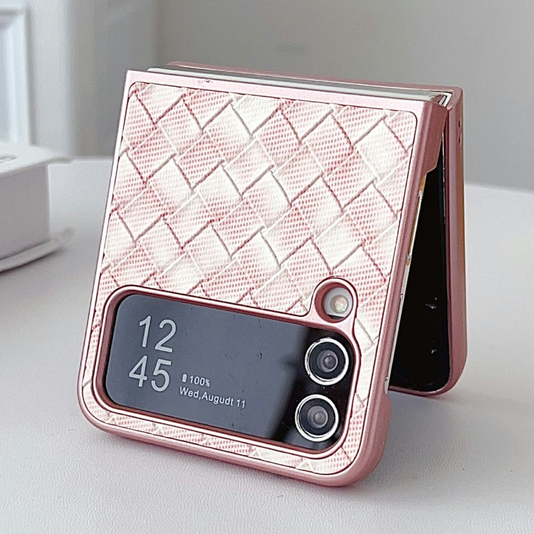 For Samsung Galaxy Z Flip4 5G Colorful Woven Pattern Full Coverage Phone Case